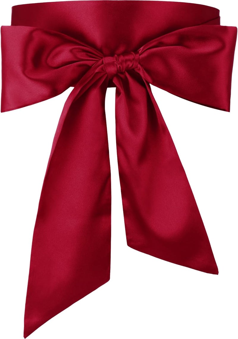 Glitopper Women Satin Waist Belts Dress Sash Waist Belt for Special Occasion Bridal Wedding Prom Formal 3.5'' Wide - Image 1